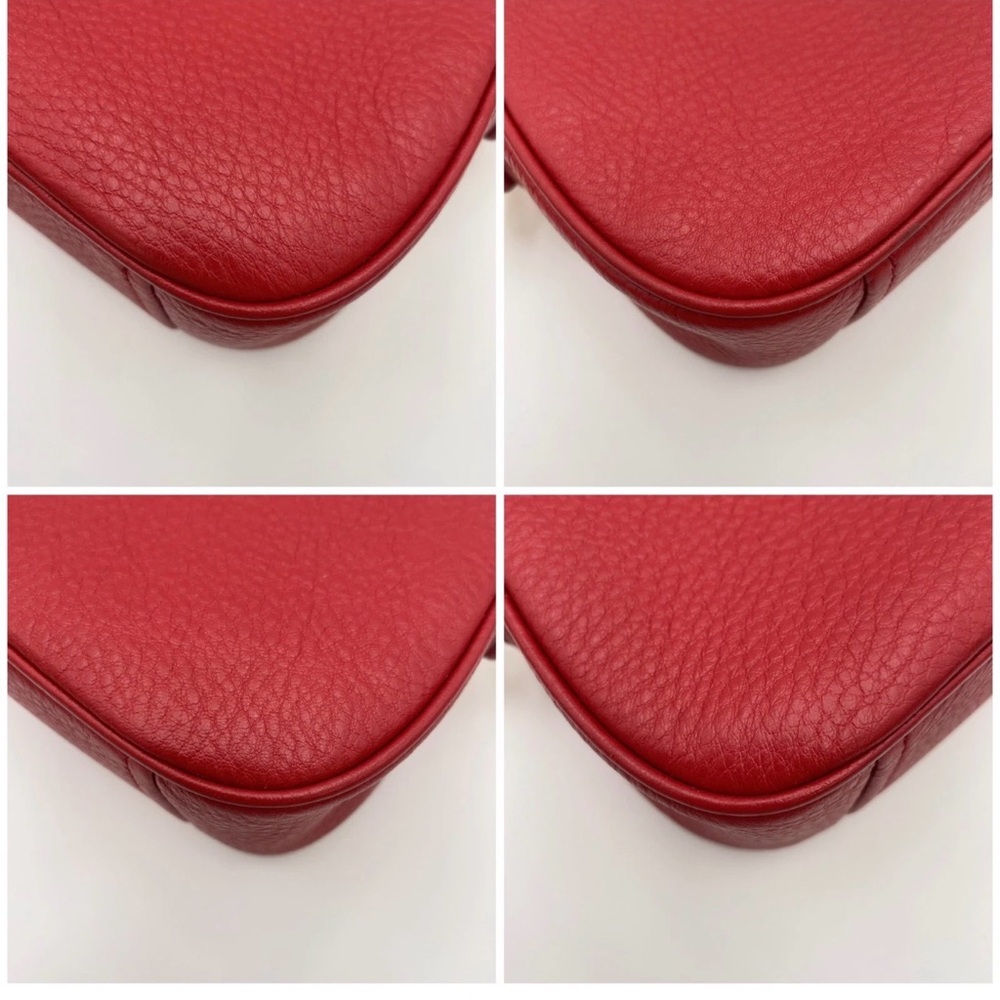 Authentic Prada Vitello Daino Leather Red Shoulder Bag W/Strap - Picture 6 of 16